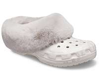 Crocs sivé topánky Classic Mammoth LuxeMetallic Oyster s kožušinkou -