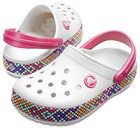 Crocs smotanové dievčenské topánky Crocband Gallery Clog Oyster