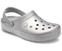 Crocs strieborné topánky Crocband Printed Clog Metallic Silver -