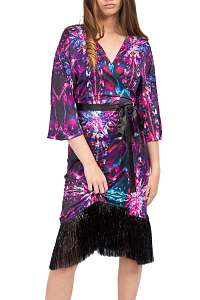 Culito from Spain fialové kimonové šaty Jody Willams - Negro