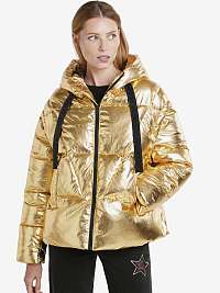 Dámska zimná bunda v zlatej farbe Desigual Goldie