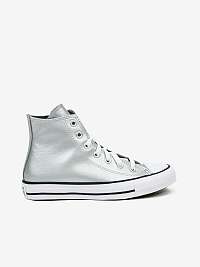 Dámske členkové tenisky v striebornej farbe Converse Matte Metallic