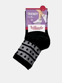 Dámské ponožky TRENDY COTTON SOCKS - Dámské ponožky s ozdobným lemem - bílá