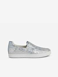 Dámske slip on tenisky v striebornej farbe Geox Blomiee
