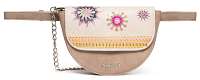Desigual béžová 2v1 ľadvinka/kabelka Riño Ada Nyon s výšivkami