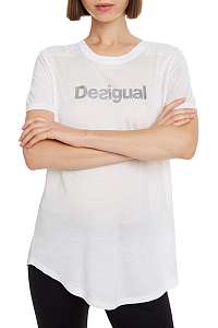 Desigual biele športové tričko Essentials Tee s logom