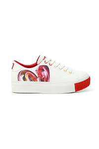 Desigual biele tenisky na platforme Shoes Street Heart