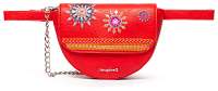 Desigual červená 2v1 ľadvinka/kabelka Bols Riño Ada Nyon s výšivkami