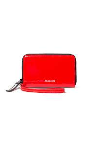 Desigual červená lesklá peňaženka Mone Forever Young Mini Zip