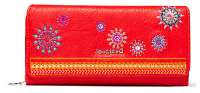 Desigual červená peňaženka Mone Ada Maria s výšivkou