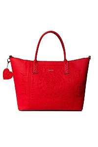 Desigual červená veľká kabelka Bols Soft Bandana Holbox