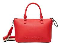 Desigual červené kabelka Bols Embossed Half Logo Padua