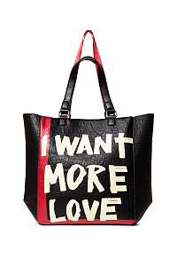 Desigual čierna kabelka Bols Arty Message Craft Colorado