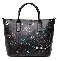 Desigual čierne kabelka Sky Splatting Holbox Mini