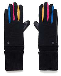 Desigual čierne rukavice Gloves Fun