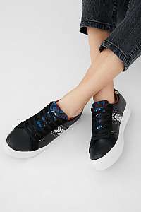 Desigual čierne tenisky na platforme Street Ethnic