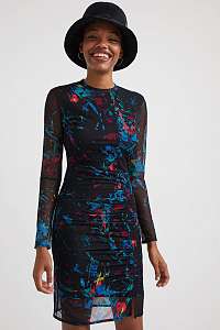 Desigual čierne vzorované šaty Kameron