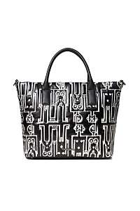 Desigual čierno-biela kabelka Bols Robots Holbox Mini