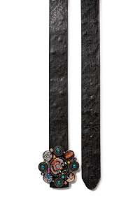 Desigual čierny obojstranný opasok Belt Mandarinas Reversible