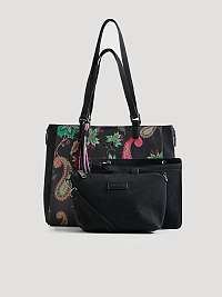 Desigual Dark Boho Marsella B&P Black Dámska kabelka so vzorom