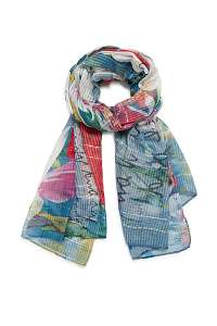 Desigual farebné šatka Foul Art Picture Light blue