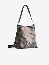 Desigual Green Inca Butan Beige Dámska vzorovaná obojstranná kabelka 2 v 1