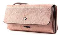 Desigual hnedá obojstranná peňaženka Mone Brown Pink Reversible