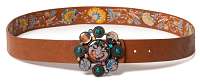 Desigual hnedý obojstranný opasok Belt Mandarinas Reversible