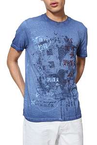 Desigual modré pánske tričko TS Eckard