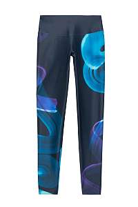 Desigual modré športové legíny Legging Posicional - XL