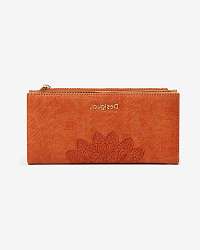 Desigual oranžové peňaženka Summer Aquile s výšivkou