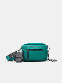 Desigual petrolejové crossbody kabelka Embossed Half Cambridge Mini