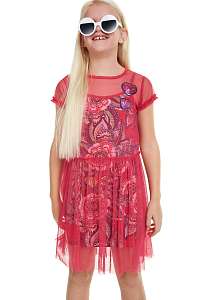 Desigual ružové dievčenské šaty Vest Topeka