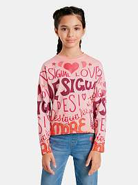 Desigual ružové dievčenské tričko Girl