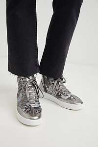 Desigual sivé členkové tenisky Fancy High Mermaid