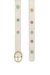 Desigual smotanové/krémové opasok Belt Julietta Crudo Beige