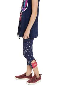 Desigual tmavo modré dievčenské legíny Legging Babaco