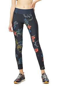 Desigual tmavo modré športové legíny Bloques Geopatch