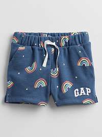 Detské kraťasy GAP Logo print pull-on shorts Modrá