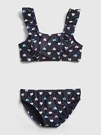 Detské plavky recycled heart swim bikini two-piece Modrá