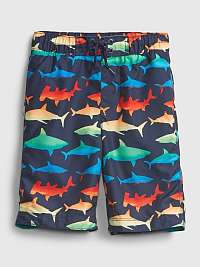 Detské plavky recycled shark graphic board shorts Farebná