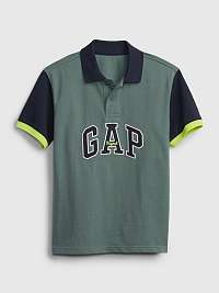 Detské polo tričko GAP Logo Zelená