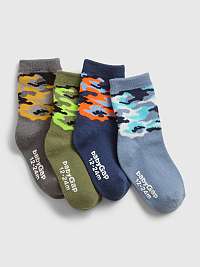 Detské ponožky camo crew socks, 4 páry Farebná