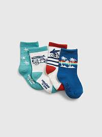 Detské ponožky graphic crew socks, 4 páry Farebná