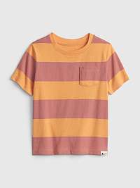 Detské tričko 100% organic cotton mix and match stripe t-shirt Oranžová