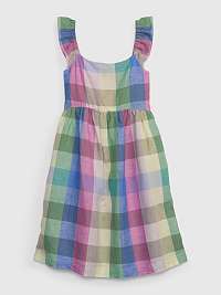 Dievčatá - Detské kockované šaty Farebné