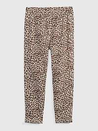 Dievčatá - Detské organické capri legíny leopardie hnedé