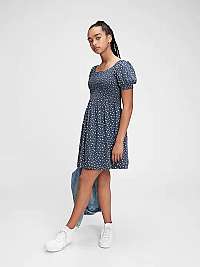 Dievčatá - Detské šaty teenagerské kvetinové šaty Blue