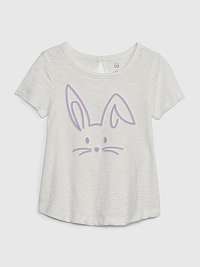 Dievčatá - Detské tričko organic zajac Smotanová