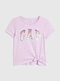 Dievčatá - Detské tričko s logom Fialová